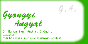 gyongyi angyal business card