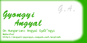 gyongyi angyal business card